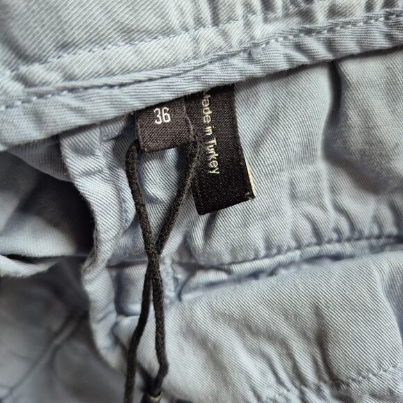 Theory Shorts Mens 36 Chino Blue Casual Summer Preppy Pockets Beach Flat Front - Picture 11 of 13